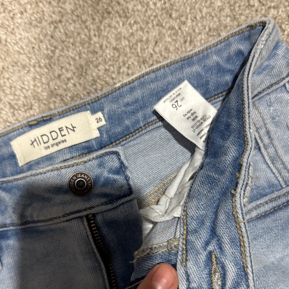 Hidden Logan Dad Jeans Light Blue Straight/Wide Leg Jeans. - Picture 2 of 7